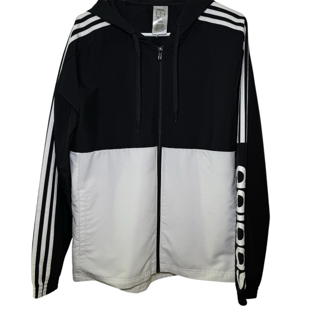 Adidas Hooded Track Jacket - Black/White